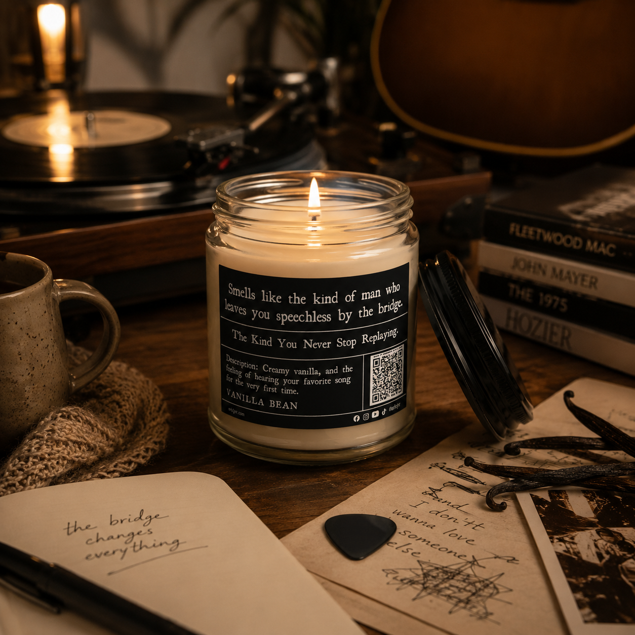 The Soundtrack Collection | Vanilla Bean Soy Candle | Vegan, Non-Toxic | 4oz & 9oz