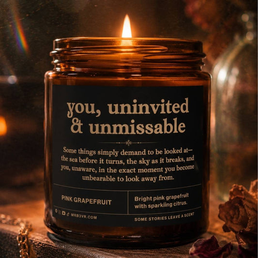 You, Uninvited & Unmissable | BookTok Soy Candle | Pink Grapefruit