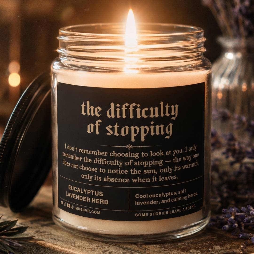 The Difficulty of Stopping | BookTok Soy Candle | Eucalyptus Lavender Herb