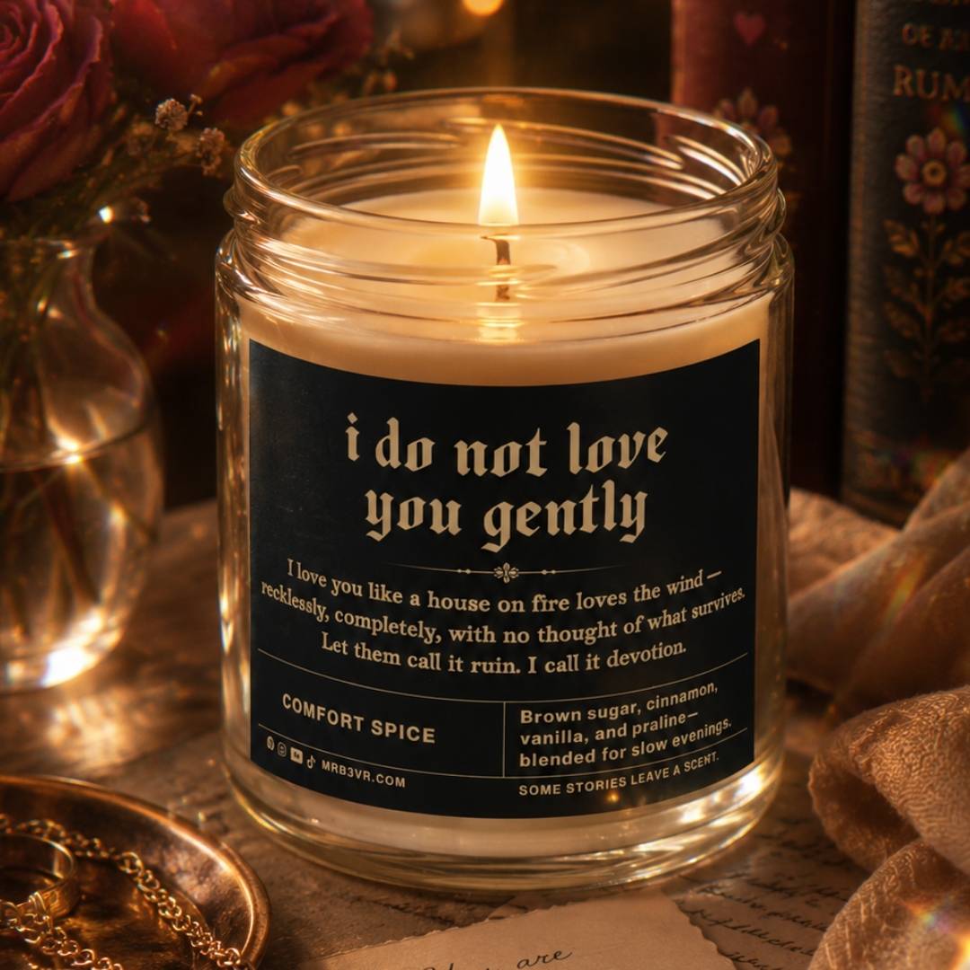 I Do Not Love You Gently Candle | BookTok Soy Candle | Comfort Spice