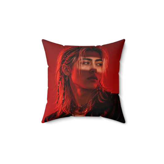 MRB3VR Spun Polyester Square Statement Pillow — Complete Pillow Included
