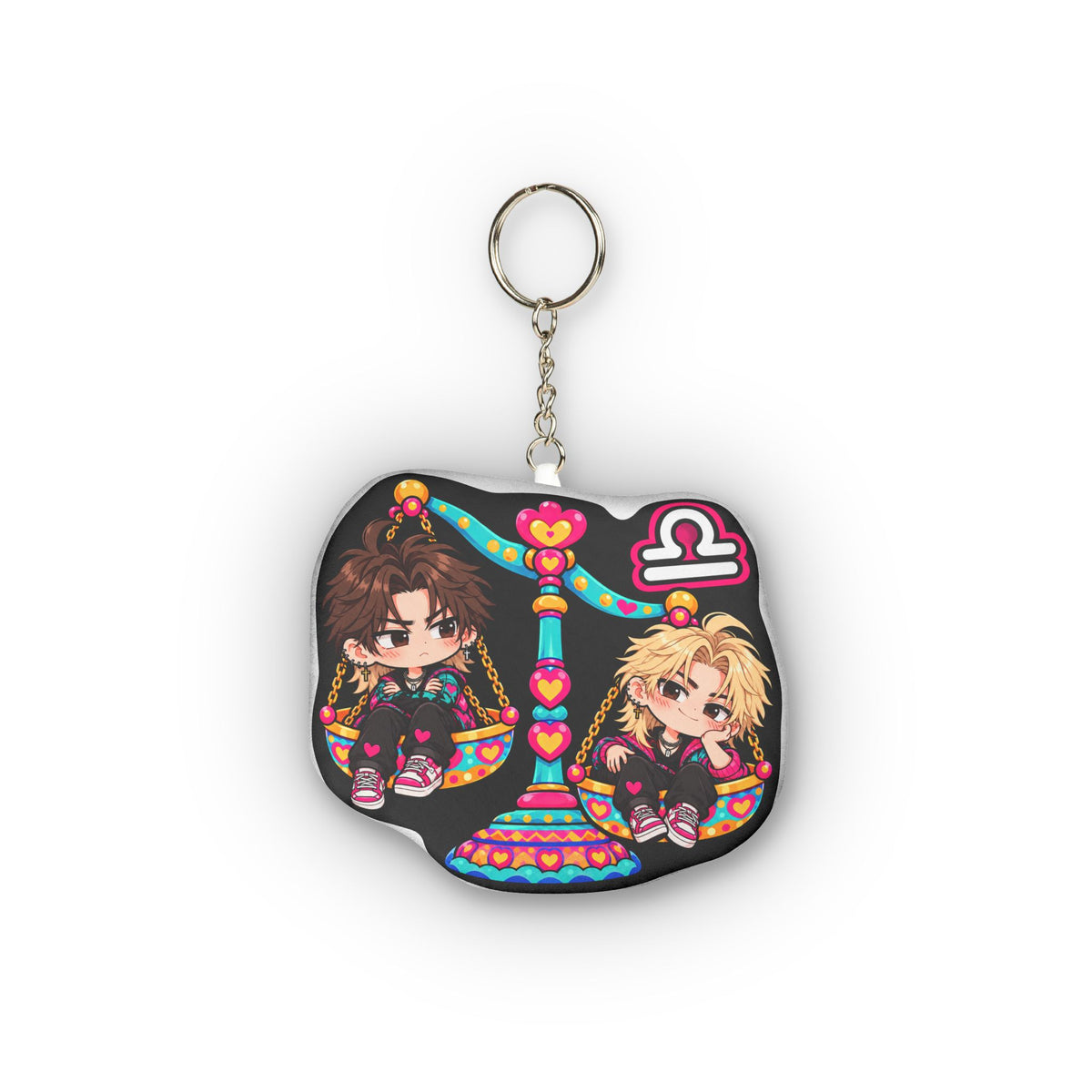 Libra Plush Keychain – Elegant Air Sign Chibi Zodiac Charm
