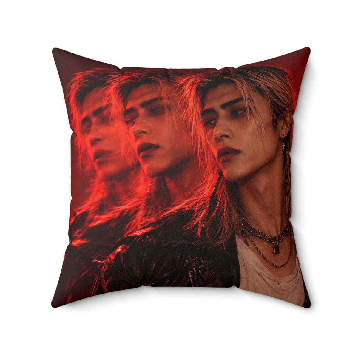 MRB3VR Spun Polyester Square Statement Pillow — Complete Pillow Included