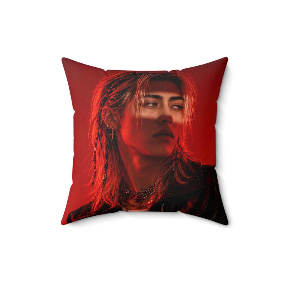 MRB3VR Spun Polyester Square Statement Pillow — Complete Pillow Included