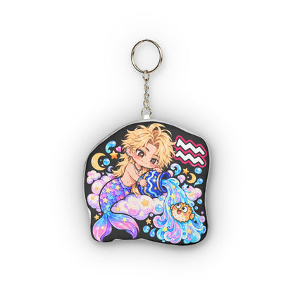 Aquarius Plush Keychain – Visionary Air Sign Chibi Zodiac Charm