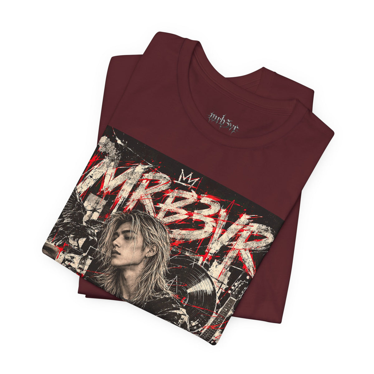 Retro Punk Graphic Tee — 'MRB3VR' Portrait Design