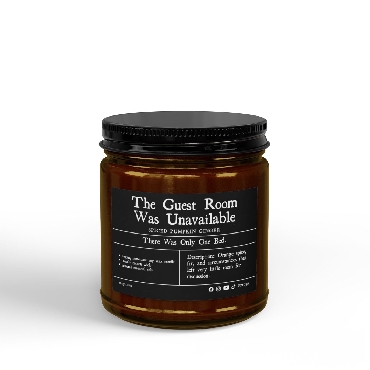 The Guest Room Was Unavailable | Spiced Pumpkin Ginger Soy Candle | Vegan, Non-Toxic | (4oz & 9oz)