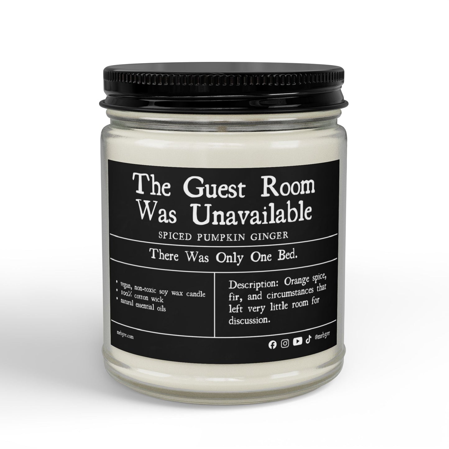 The Guest Room Was Unavailable | Spiced Pumpkin Ginger Soy Candle | Vegan, Non-Toxic | (4oz & 9oz)
