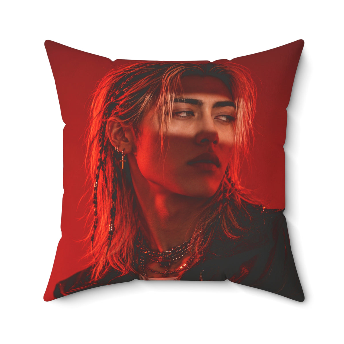 MRB3VR Spun Polyester Square Statement Pillow — Complete Pillow Included