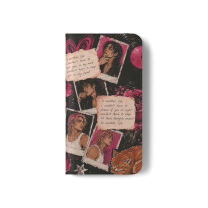 Lyric Flip Case | Dark Romantic Aesthetic Phone Case | Music-Inspired Folio Wallet Case