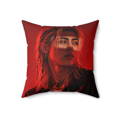 MRB3VR Spun Polyester Square Statement Pillow — Complete Pillow Included