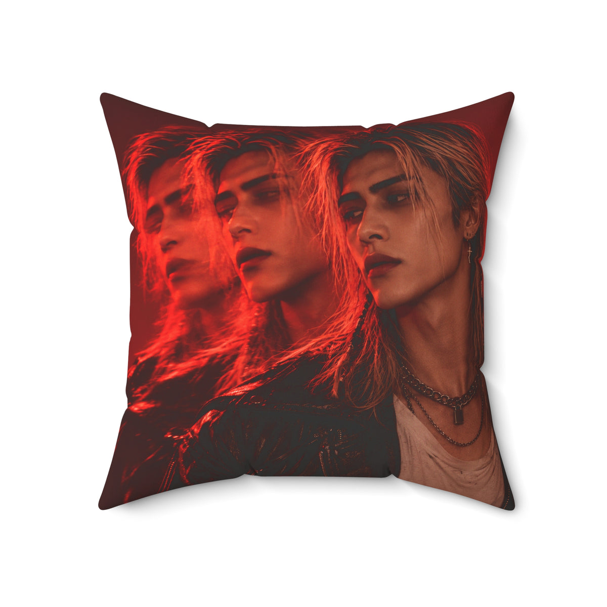 MRB3VR Spun Polyester Square Statement Pillow — Complete Pillow Included