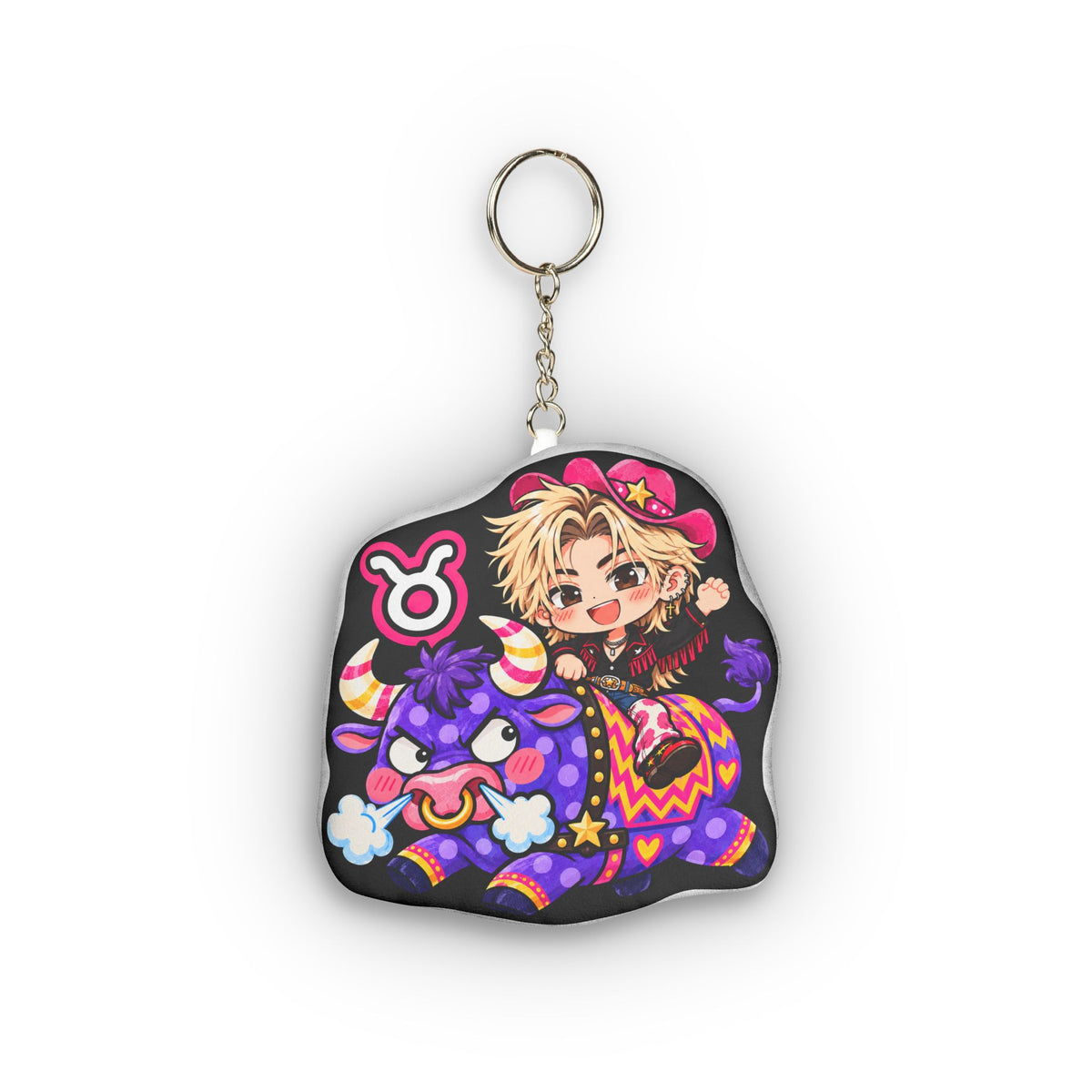 Taurus Plush Keychain – Loyal Earth Sign Chibi Zodiac Charm