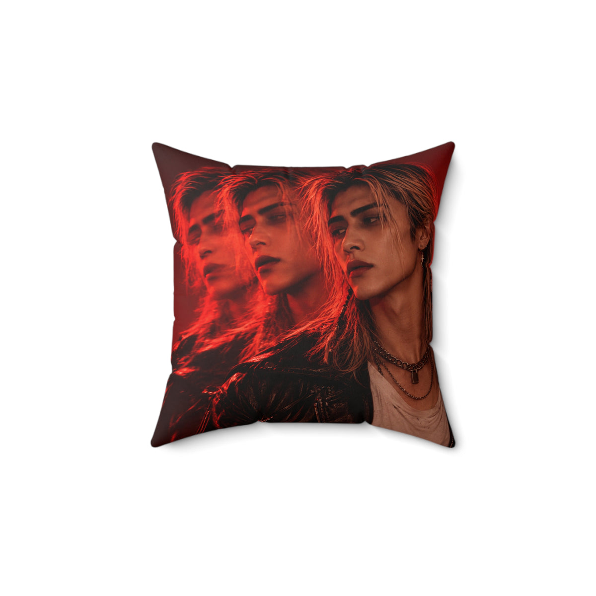 MRB3VR Spun Polyester Square Statement Pillow — Complete Pillow Included