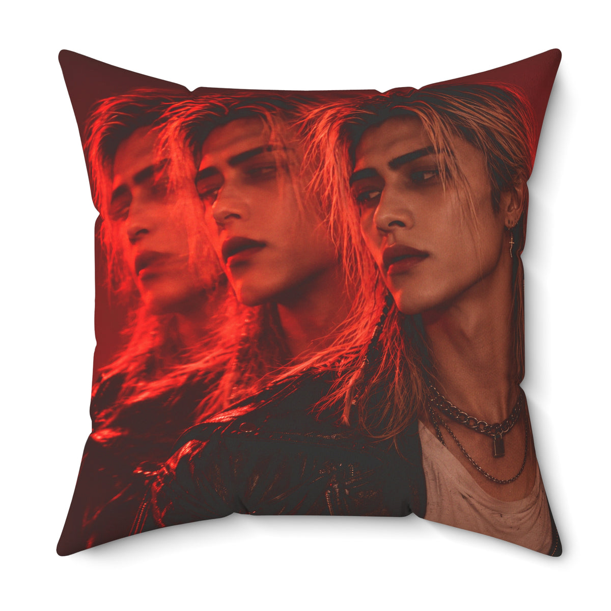 MRB3VR Spun Polyester Square Statement Pillow — Complete Pillow Included