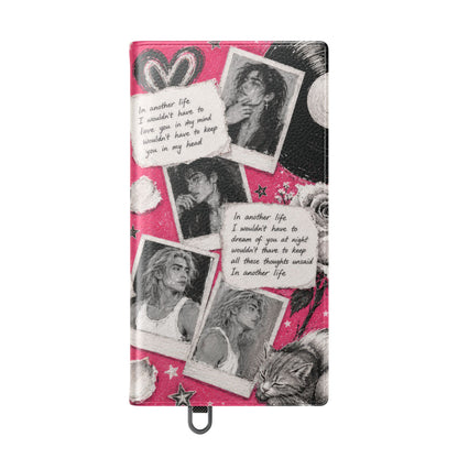 Lyric Flip Case | Bright Pink Romantic Aesthetic Phone Case | Music-Inspired Folio Wallet Case