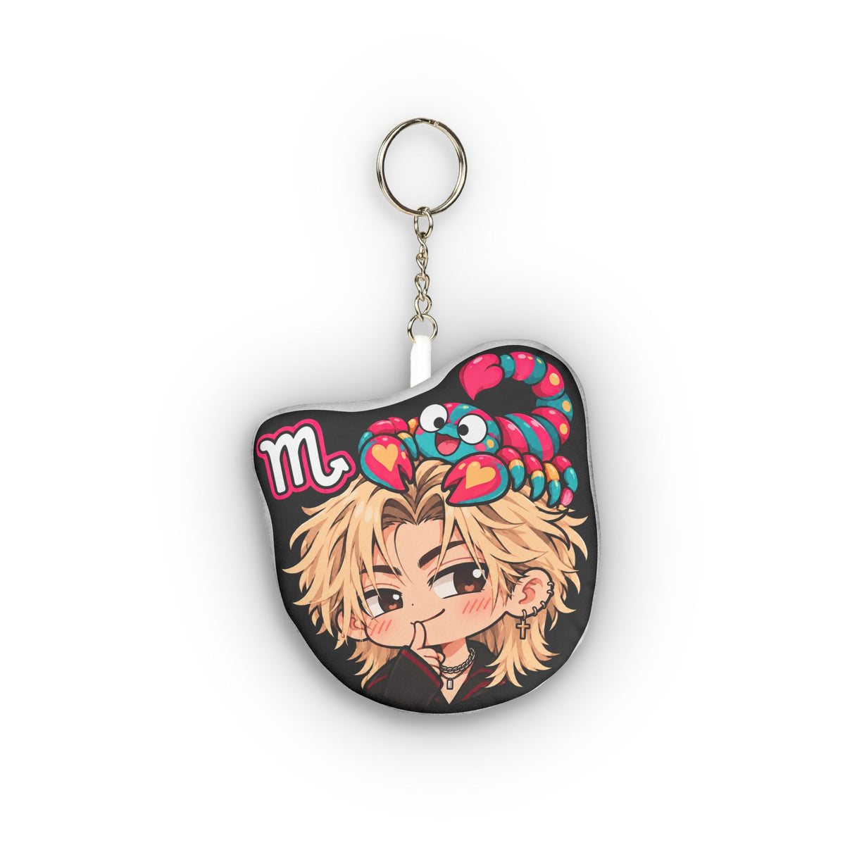 Scorpio Plush Keychain – Magnetic Water Sign Chibi Zodiac Charm