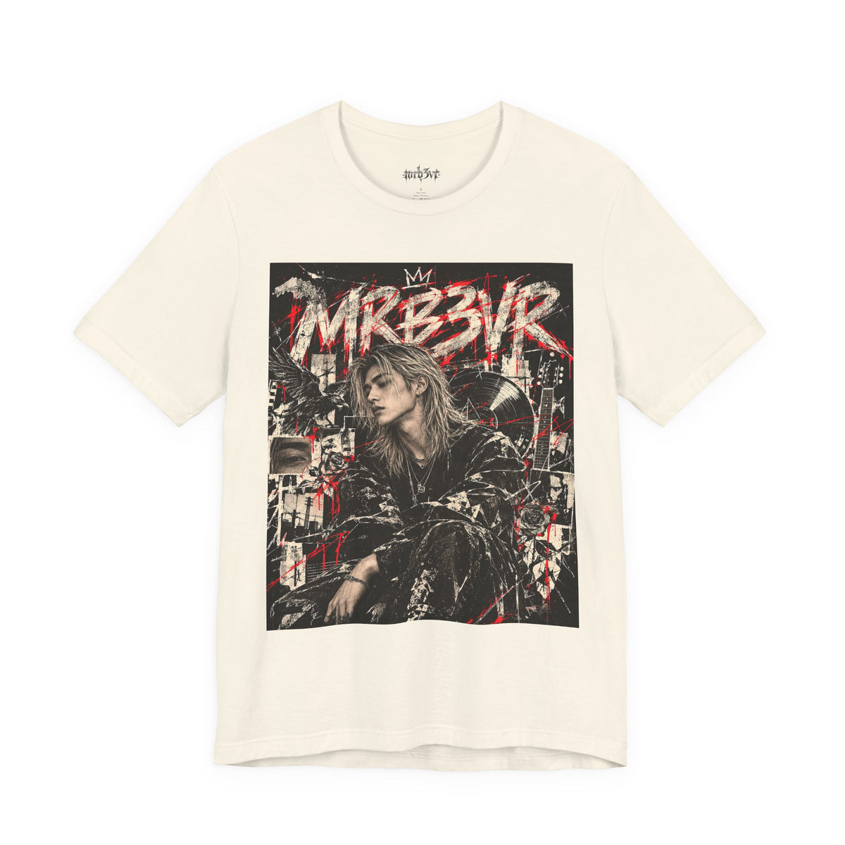 Retro Punk Graphic Tee — 'MRB3VR' Portrait Design