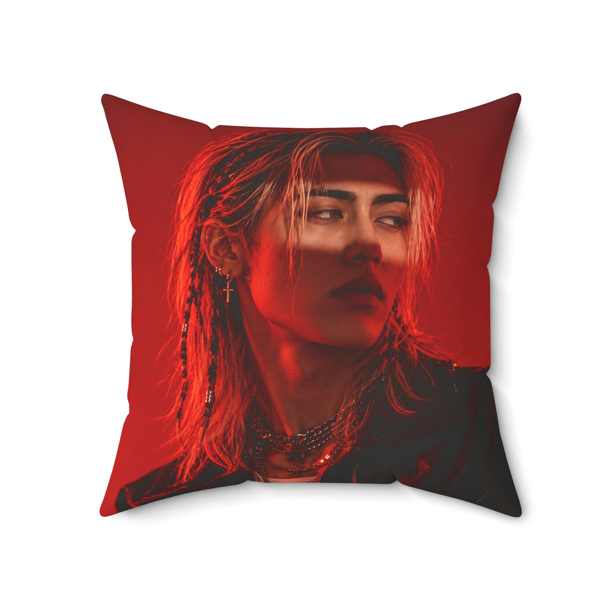 MRB3VR Spun Polyester Square Statement Pillow — Complete Pillow Included