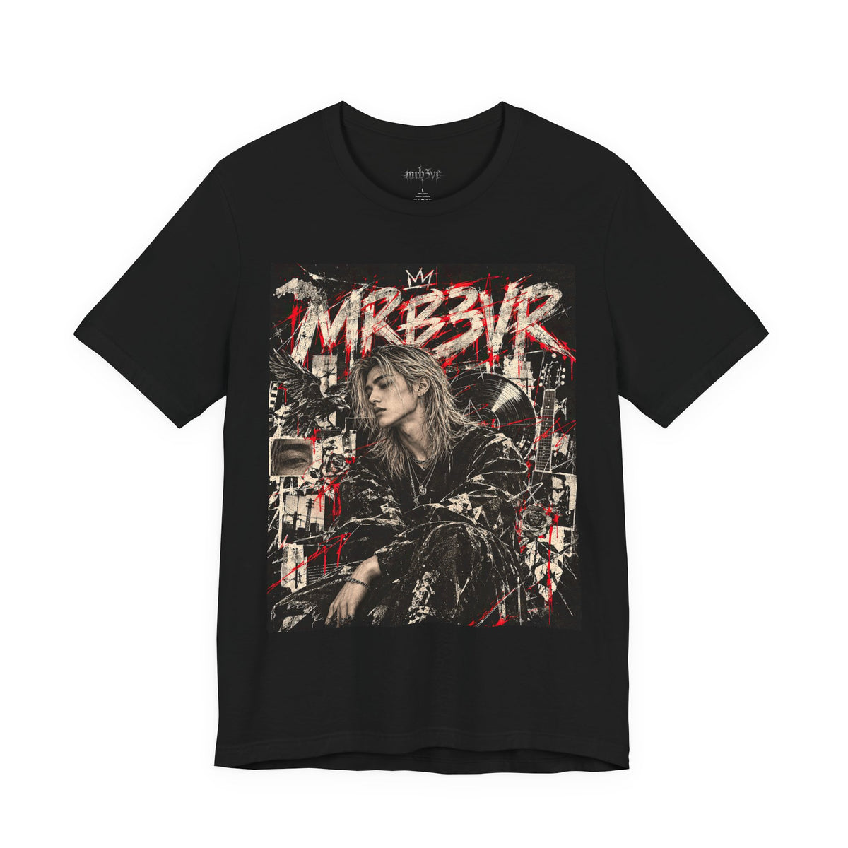 Retro Punk Graphic Tee — 'MRB3VR' Portrait Design