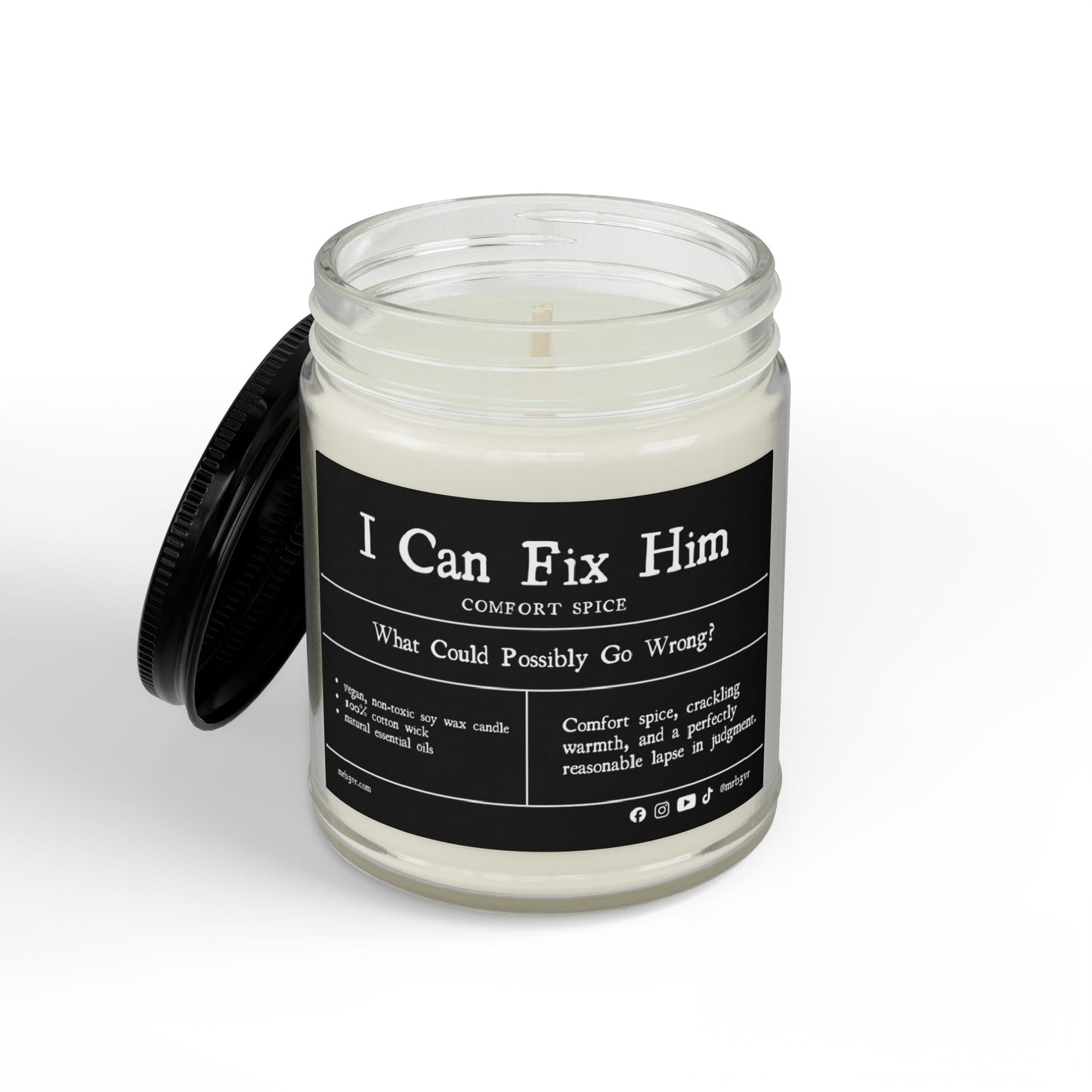 I Can Fix Him | Comfort Spice Soy Candle | Vegan, Non-Toxic | (4oz & 9oz)