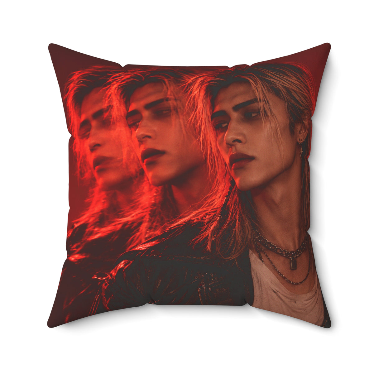 MRB3VR Spun Polyester Square Statement Pillow — Complete Pillow Included