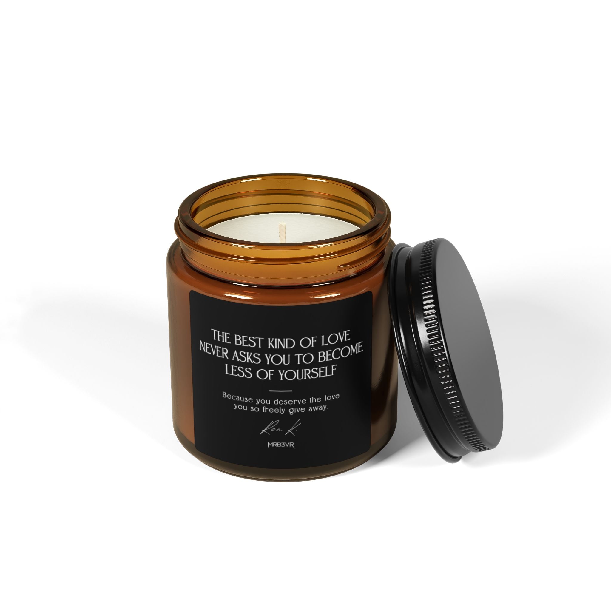 Scented Candle — "The Best Kind of Love" Amber Jar Soy Candle (Multi-Size)