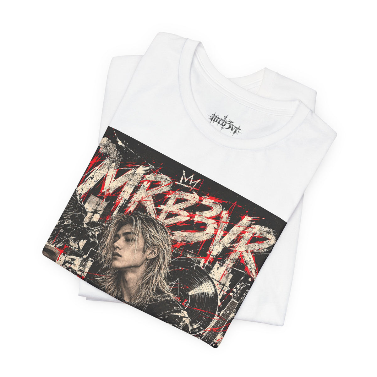 Retro Punk Graphic Tee — 'MRB3VR' Portrait Design