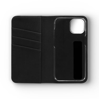 Lyric Flip Case | Dark Romantic Aesthetic Phone Case | Music-Inspired Folio Wallet Case