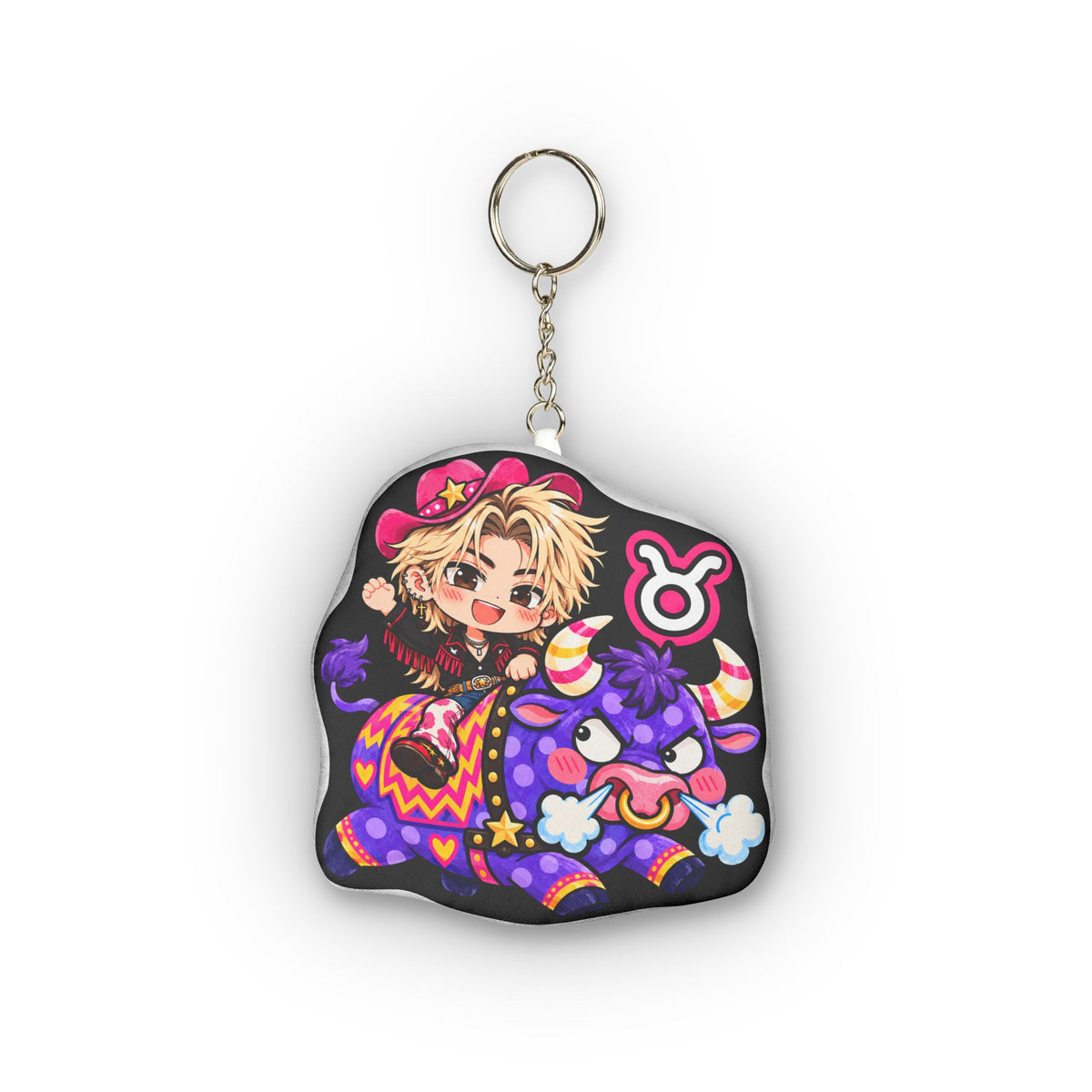 Taurus Plush Keychain – Loyal Earth Sign Chibi Zodiac Charm