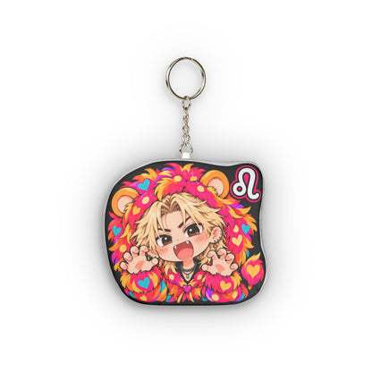 Leo Plush Keychain – Radiant Fire Sign Chibi Zodiac Charm