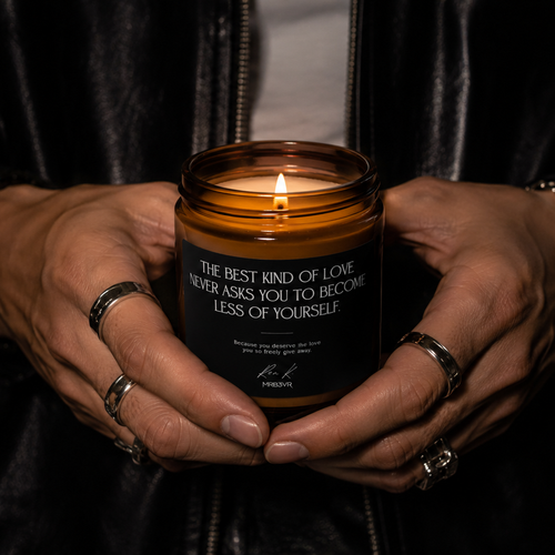 Scented Candle — "The Best Kind of Love" Amber Jar Soy Candle (Multi-Size)