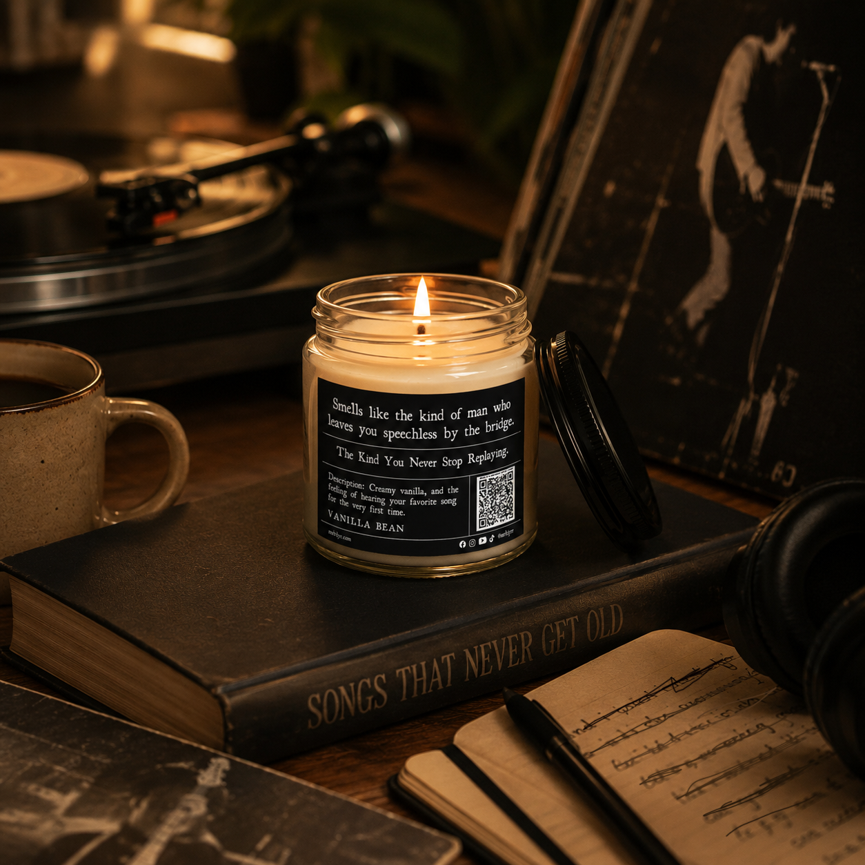 The Soundtrack Collection | Vanilla Bean Soy Candle | Vegan, Non-Toxic | 4oz & 9oz