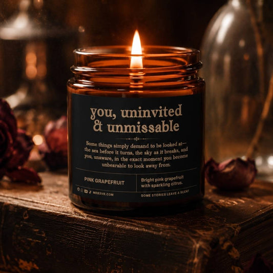 You, Uninvited & Unmissable  | BookTok Soy Candle | Pink Grapefruit