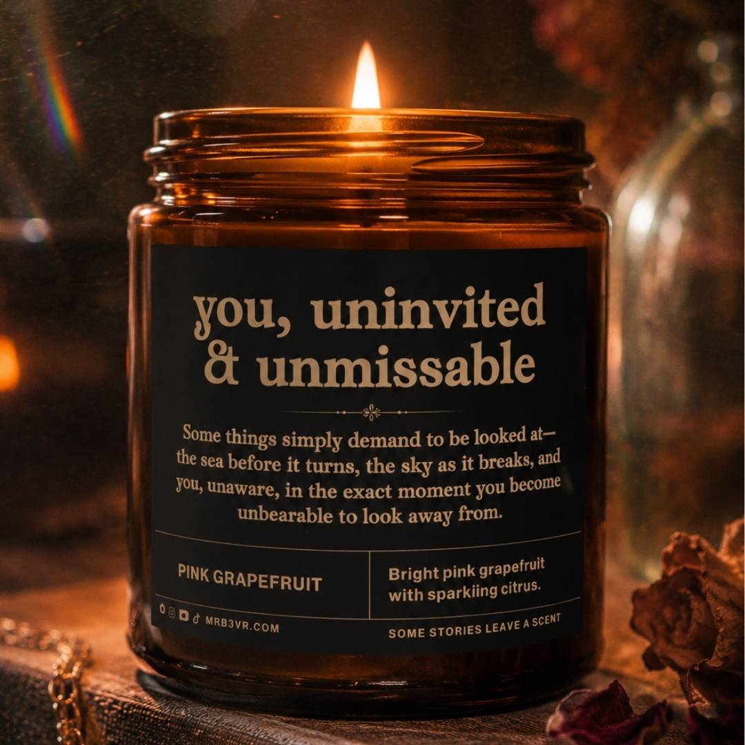 You, Uninvited & Unmissable  | BookTok Soy Candle | Pink Grapefruit