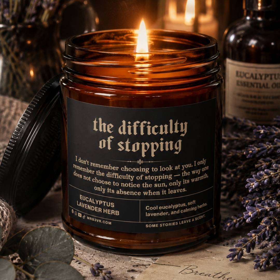 The Difficulty of Stopping | BookTok Soy Candle | Eucalyptus Lavender Herb