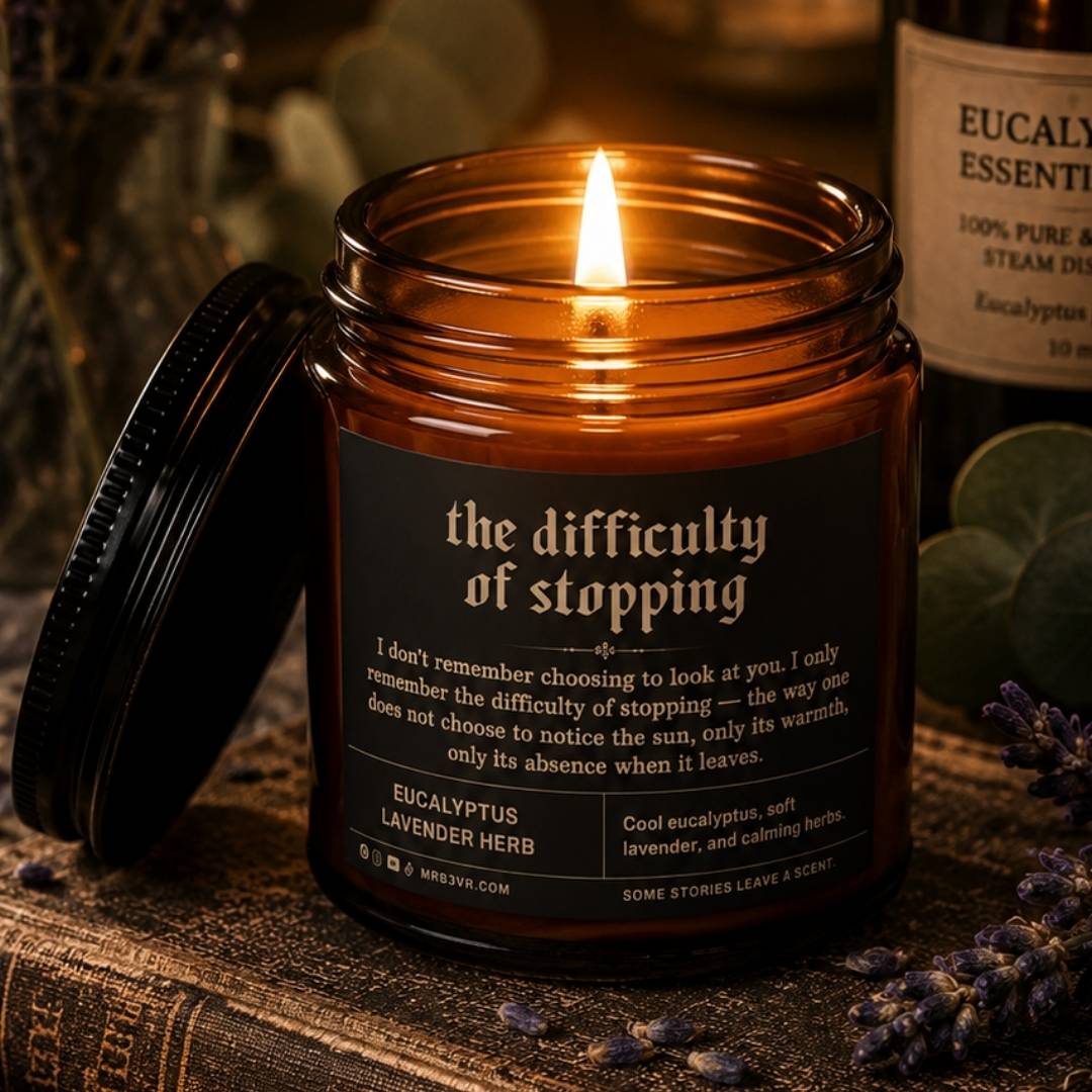 The Difficulty of Stopping | BookTok Soy Candle | Eucalyptus Lavender Herb