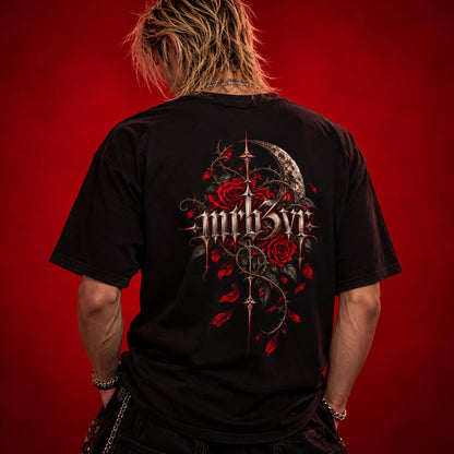 Dark Floral MRB3VR T-Shirt — Gothic Moon & Rose Graphic Tee