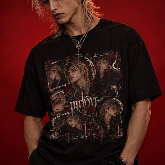 Dark Floral MRB3VR T-Shirt — Gothic Moon & Rose Graphic Tee