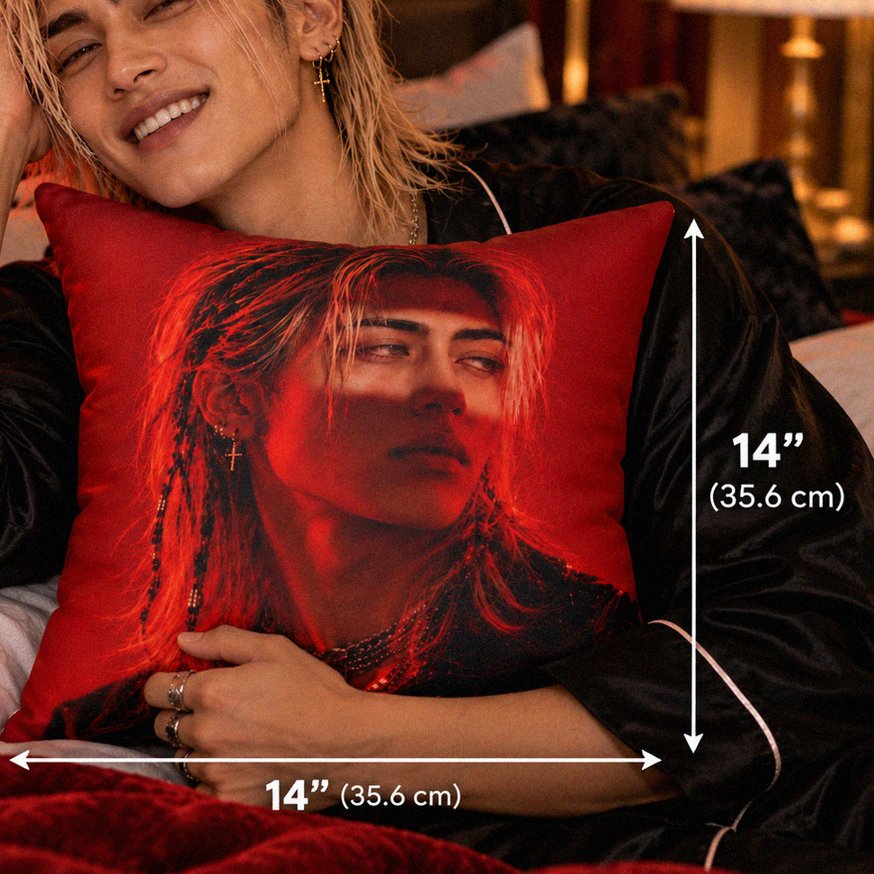 MRB3VR Spun Polyester Square Statement Pillow — Complete Pillow Included