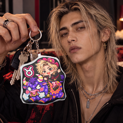 Taurus Plush Keychain – Loyal Earth Sign Chibi Zodiac Charm
