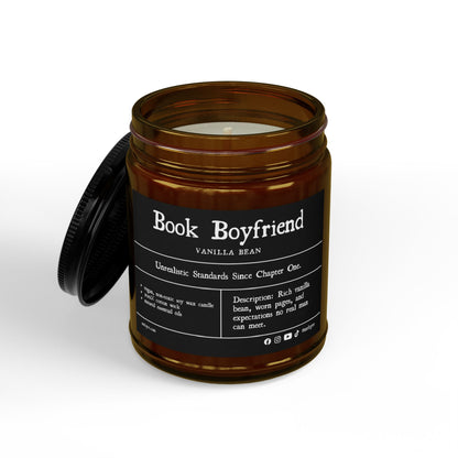 Book Boyfriend | Vanilla Bean Soy Candle | Vegan, Non-Toxic Vegan, Non-Toxic | (4oz & 9oz)