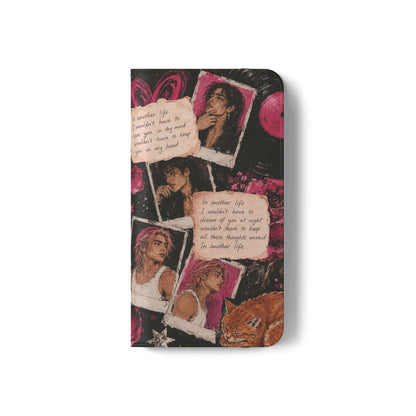 Lyric Flip Case | Dark Romantic Aesthetic Phone Case | Music-Inspired Folio Wallet Case