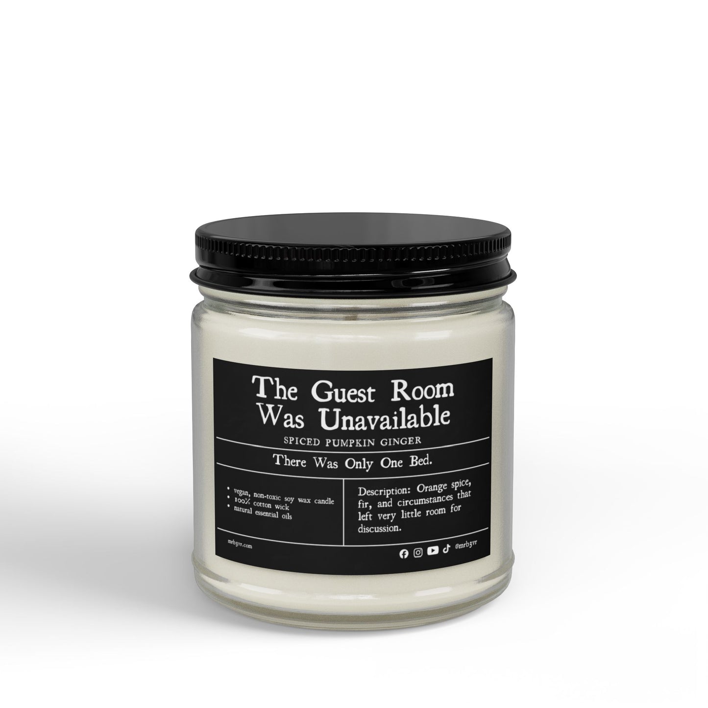 The Guest Room Was Unavailable | Spiced Pumpkin Ginger Soy Candle | Vegan, Non-Toxic | (4oz & 9oz)