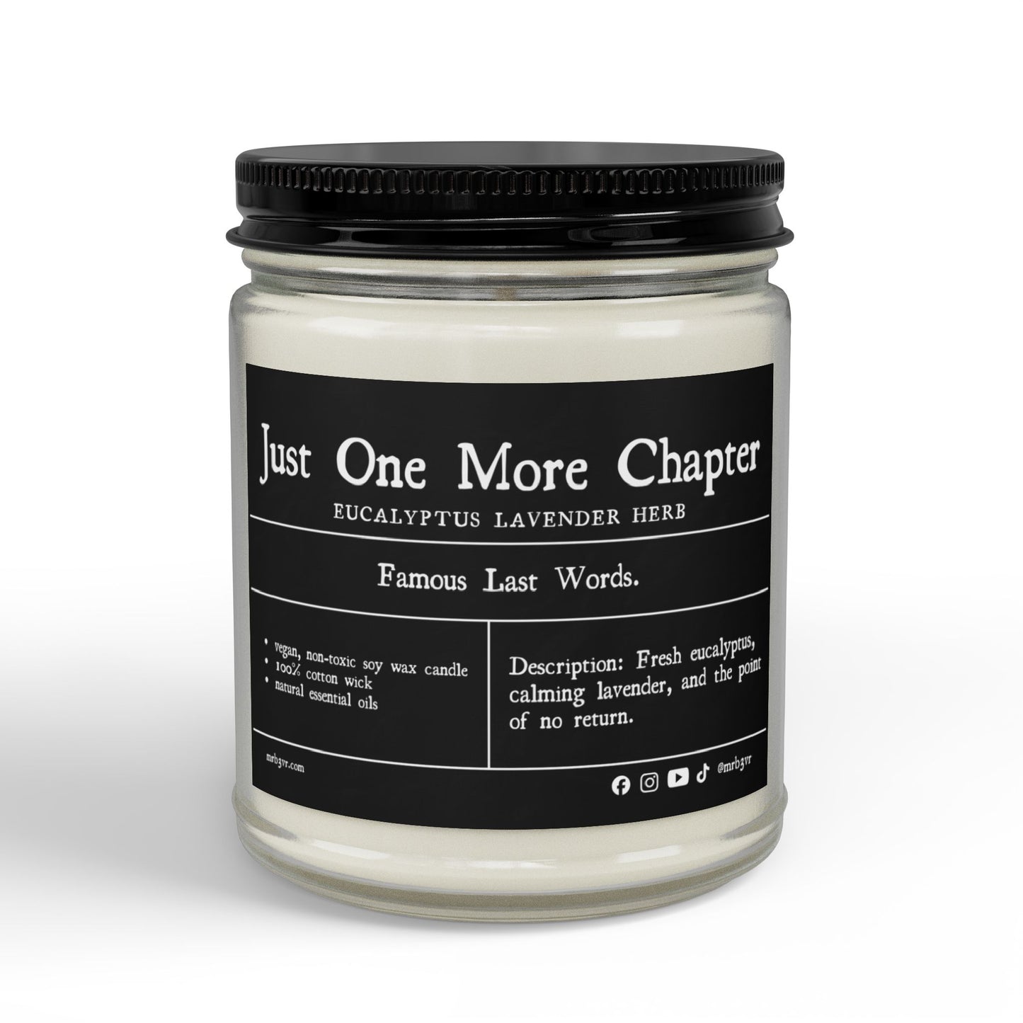 Just One More Chapter | Eucalyptus Lavender Herb | Vegan, Non-Toxic | (4oz & 9oz)