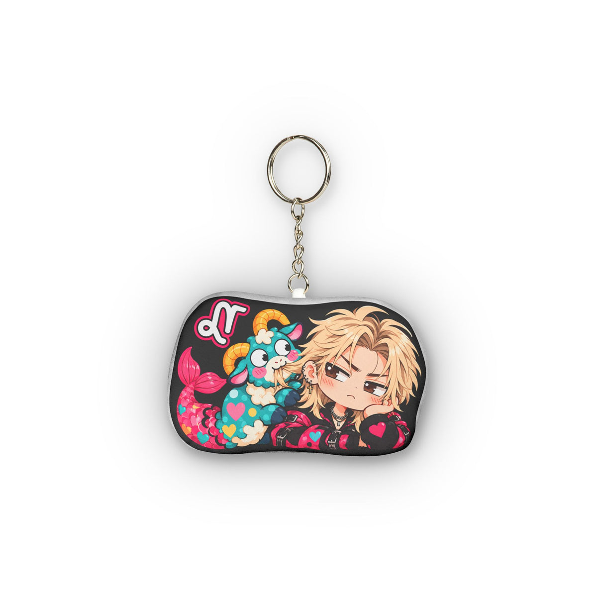 Capricorn Plush Keychain – Ambitious Earth Sign Chibi Zodiac Charm