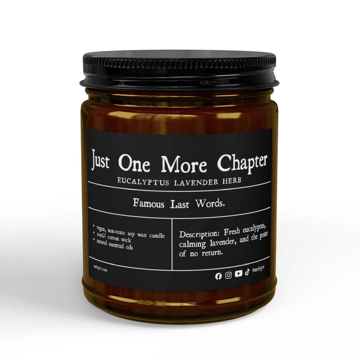 Just One More Chapter | Eucalyptus Lavender Herb | Vegan, Non-Toxic | (4oz & 9oz)