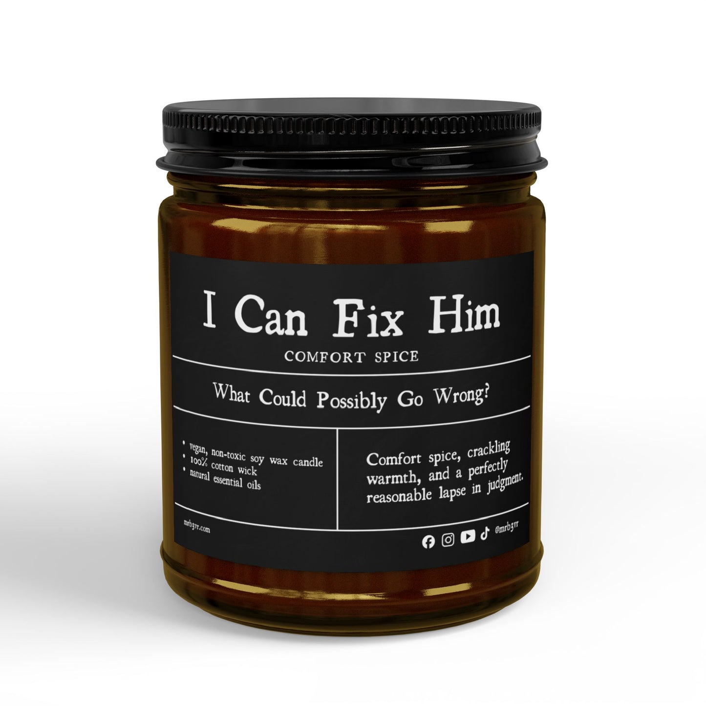 I Can Fix Him | Comfort Spice Soy Candle | Vegan, Non-Toxic | (4oz & 9oz)