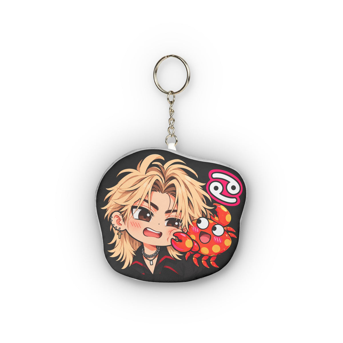 Cancer Plush Keychain – Nurturing Water Sign Chibi Zodiac Charm