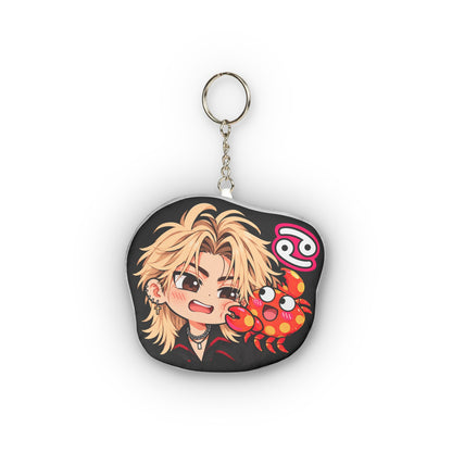 Cancer Plush Keychain – Nurturing Water Sign Chibi Zodiac Charm